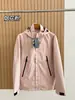 250904001Chaqueta de Exterior para Pareja Primavera y Otoño Sencilla y Atmosférica Resistente al Desgaste Versátil Chaqueta con Capucha