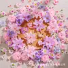 Set de cabezas de flores artificiales, materiales para horquillas hechas a mano DIY, flores falsas, tocados Hanfu, guirnalda, accesorios para abanicos, decoración de bodas