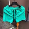 Color dopamina marca de moda japonesa talla grande casual pantalones de playa pantalones rectos pantalones cortos deportivos hombres y mujeres 2024