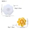 Molde de silicona de rosa tridimensional 3D con hojas, molde para pastel de mousse y pastel de luna de grado alimenticio, vela perfumada DIY