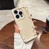 Capa protetora de TPU coreana criativa com moldura creme tridimensional para iPhone 16 15promax com bordas onduladas