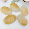 Piedra de palma de gema de cristal natural transfronteriza, esteatita, piedra ovalada de compresa caliente para masaje, piedra de masaje con aceite esencial para SPA al por mayor