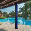 2023 ahorro de energía alimentado por energía solar protección UV material de PVC mezclador de agua caliente y fría ducha de jardín exterior