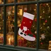 Calcetín Navideño de Dibujos Animados Bolsa de Regalo Patrón de Muñeco de Nieve Viejo Pascuero Reno Adornos Navideños Colgantes Regalos Accesorios