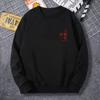 Sudadera para hombre, primavera y otoño, cuello redondo fino, marca de moda, top 2023, nueva chaqueta informal americana de manga larga para hombre