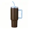 En Stock Vaso de Hielo Degradado de 40 oz Acero Inoxidable 304 Aislado al Vacío Vaso con Popote para Coche