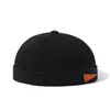 Gorra de Propietario Estilo Europeo Americano Japonés para Hombre Lavada con Parches Gorra de Piel de Melón Estilo Coreano para Mujer Moda Callejera de Tendencia Gorra Yuppie sin Visera