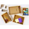 Suministros de oficina de bambú papelería y caja de almacenamiento para artículos de escritorio cuadrados y rectangulares Amazon hot