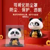 Ornamento de Panda Vermelho Acenando Alimentado por Energia Solar Estilo Chinês Mais Vendido Fofo para Interior de Carro Casa Presente Criativo da Moda