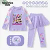Conjunto de Bikini Kpop Demon Hunter para Niñas: Traje de Baño de Manga Larga y Pantalón Largo con Protección Solar para Niñas, Atuendo para Aguas Termales y Playa