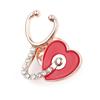Broche de esmalte de serie médica europea y americana estetoscopio ECG enfermero y enfermera masculinos y femeninos insignia metálica de ambulancia
