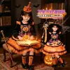 Vestido Lolita Princesa Calabaza para Niñas Disfraz Cosplay de Halloween para Niños Vestido para Actuación en Festival Vestido con Falda Abullonada
