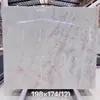 Paneles Translúcidos de Mármol de Piedra de Lujo Natural Rosa Rosa Arcoíris Fendi para Paredes de Fondo de Villas, Encimeras de Isla y Procesamiento