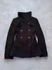 Abrigo de lana de doble botonadura con cuello mao 2026, chaqueta corta de lana ajustada, versátil para ir al trabajo, ropa de mujer para otoño e invierno