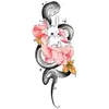 Nuevo Modelo Transfronterizo 2026 Serie de Pegatinas de Tatuaje Coloridas Impermeable y de Larga Duración Flor de Rosa Colorida Peonía Flor de Ciruelo Mariposa Ins