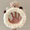 Diadema divertida estilo coreano de dibujos animados para mujer, con diseño de peluche, perfecta para usar al aplicar mascarillas faciales o lavarse la cara, y también adecuada para crear un peinado de coleta alta.