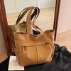 Bolsa Tote de Lona para Mujer 2025 Nueva Bolsa Casual Simple de Gran Capacidad para Clase de Estudiante Bolso de Hombro de Clase Alta