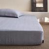 Algodão e Linho Tonalizado Textura Estilo Japonês Liso Simples Peça Única Cama Lençóis de Cama Peça Única Abrangente Cama Lençóis de Cama Algodão e Linho Tingido na Massa Capa de Colcha Peça Única