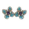 Aretes de Pin de Plata con Flor Elegante de Alta Gama con Incrustaciones de Zirconio de Lujo de Industria Pesada, Exquisitos, de Moda, Elegantes, de Lujo, Nicho, Joyería para la Oreja