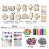 Set de Manualidades de Rodaja de Madera con Dibujos Animados de Pascua Transfronterizos para Pintar y Garabatear DIY Infantil Soporta Dropshipping y Etiquetado