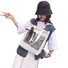 Bolsa de Hombro para Estudiante Bolsa de Lona Literaria Ins para Mujer Versión Coreana Versátil Bolso de Hombro Cruzado Harajuku Correa de Hombro Desmontable Mochila