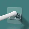 Suporte para Varão de Cortina Adesivo Sem Furos Acessórios de Suporte para Armazenamento na Parede