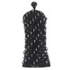 Golf cráneo negro remache funda de varilla de madera funda de varilla de empuje 1/3/5/UT varilla de madera semicircular protección de cabeza de varilla en forma de L