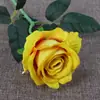 Em estoque rosa simulação ramo único veludo rosa europeu casamento noiva buquê de mão flor artificial decoração de casa
