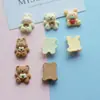 Acessórios de Resina de Urso e Coelho na Cor de Chá de Leite Bege Mais Vendidos para Capas de Celular, Acessórios de Cabelo e Copos