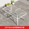 Mesa de Comedor Redonda Plegable Blanca de Vidrio Templado para Exteriores, Mesa de Comedor para el Hogar con una Mesa y Dos Sillas, Mesa de Té Pequeña para Balcón