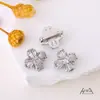 Relleno de Oro de 14K Zirconio que Conserva el Color Trébol de Cuatro Hojas Separador de Perlas de Tres Filas Separador de Tres Agujeros Cadena DIY Perla Mano Collar Accesorios de Joyería