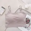 Camisola de Belleza Tallas Grandes sin Espalda con Sujetador de Copa Fija Integrado, Antideslizante, Sujetador Deportivo Versátil para Mujer