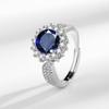 Comércio exterior ao vivo super flash luxo diamante completo 2 quilates imitação D cor moissanite anel feminino prata esterlina anel atacado