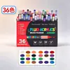 Conjunto de Canetas Marcadoras Acrílicas Líquidas Atacado Direto Transfronteiriço com 120 Cores 168 Cores com Caixas Vermelhas e Pretas, Canetas de Aquarela com Ponta Macia, Conjunto de Canetas para Graffiti