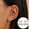 Brincos de pérolas estilo europeu e americano, brincos pendurados na parte traseira das mulheres, estilo francês transfronteiriço, brincos leves de borboleta e flor de celebridade da Internet
