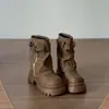 Botas Chelsea Grossas Estilo Britânico Retrô Femininas Estilo 2026 Tendência Outono Novo Versátil Aumentadoras de Altura Botas Curtas