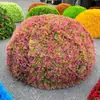 Decoración de Tapa de Alcantarilla de Planta Verde para Exteriores Bola de Planta Verde Planta Verde Simulada Bola de Hierba de Pino y Ciprés Bola de Hierba de Milán