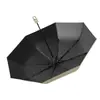 Paraguas Compacto y Portátil con Asa de Anillo, 70% de Descuento, Revestimiento Negro para Protección Solar, Doble Uso para Sol y Lluvia, Logo Personalizable