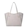 Bolso Tote Casual de Gran Capacidad para Debajo del Brazo para Mujer, Nuevo, Moderno, Texturizado, Patrón Tejido Simple, Bolso de Hombro Único para Viajes Diarios