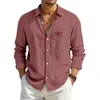 Cárdigan de punto casual de algodón y lino de manga larga con botones, europeo y americano transfronterizo, deportivo, elegante, holgado, transpirable, de color liso para hombre