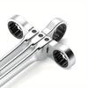 Llave de carraca universal de 72 dientes Llave de doble propósito Llave de carraca de cabeza móvil Apertura Flor de ciruelo Ahorro de mano de obra Llave rápida