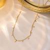Collar de Acero de Titanio Nuevo de Lujo Ligero para Mujer Explosivo Nicho Japonés y Coreano Simple Geométrico Elegante Versátil Color Libre Cadena para Clavícula