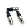 Venta al por mayor de fábrica enchufe mezclador hembra conector Canon de tres polos enchufe macho y hembra para micrófono XLR de tres polos