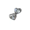 Acessórios Brilhantes de Zircônia 5A em Formato de Coração para Nail Art, Decorações de Unha de Alta Qualidade com Borda Chanfrada e Banhadas, Strass para Unhas, Diamantes em Formato de Coração