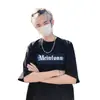 Camiseta retrô estilosa estilo americano com estampa de meteoro, manga curta para homens e mulheres, nova tendência ins de top casual soltinho para o verão de 2026