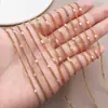 Moda Cruzada Europeia e Americana Aço Inoxidável Pressionado Lateral Disco Redondo Cor Conservada Corrente Pulseira Colar DIY Feito à Mão Acessórios de Joias