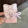 Pinza para el pelo de lazo dulce y fresca para mujer, Pinza para flequillo lateral, Pinza de pico de pato de lunares y cuadros de celebridad de Internet