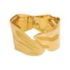 B2881 Pulseira Larga Irregular Retrô Europeia e Americana Design Nicho Minimalista Coringa Plissada Texturizada