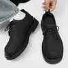 Novos Sapatos de Couro Masculinos Sapatos Formais de Negócios Masculinos Roupa de Trabalho Tendência Sapatos para Noivo Casamento Estilo Britânico Sapatos Derby Sapatos Masculinos