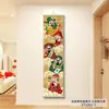 Armonía en el Hogar Trae Prosperidad, Pintura Decorativa para Recibidor con Buenos Significados de Año Nuevo, Pintura en Rollo para Sala de Estar, Pintura Colgante Festiva con el Dios de la Riqueza, Personalizable